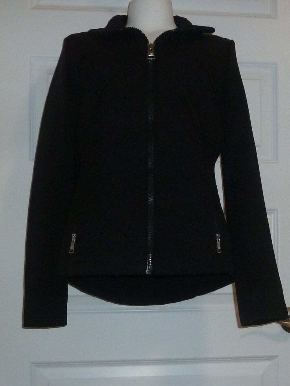 Marc New York Andrew Marc Black Quilted Full Zip Jacket Women's Size Small